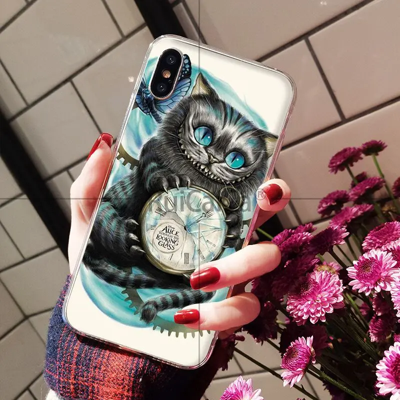 Ruicaica Алиса в стране чудес Чеширский чехол с котом Оболочка Чехол для телефона для Apple iPhone 8 7 6 6S Plus X XS MAX 5 5S SE XR крышка