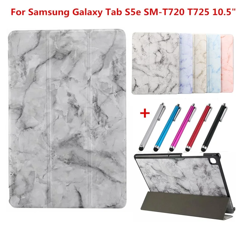 

Cover For Galaxy Tab S5e Case Marble Magnetic Leather Cover For Samsung Tab S5e 10.5 2019 T720 T725 SM-T720 Case Pencil Holder
