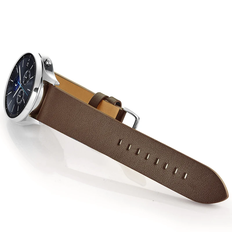 Yilizomana Смарт-часы с кожаным ремешком для samsung Шестерни S3 классический/Frontier Galaxy Watch 46mm huawei LG ископаемого Q ремешок для часов 22 мм