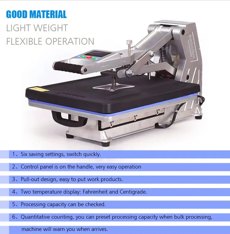 ST-4050B новейший термопресс для печати на футболках 40*50 см, 220 В/50 Гц, Скользящий тип, без гидравлического давления