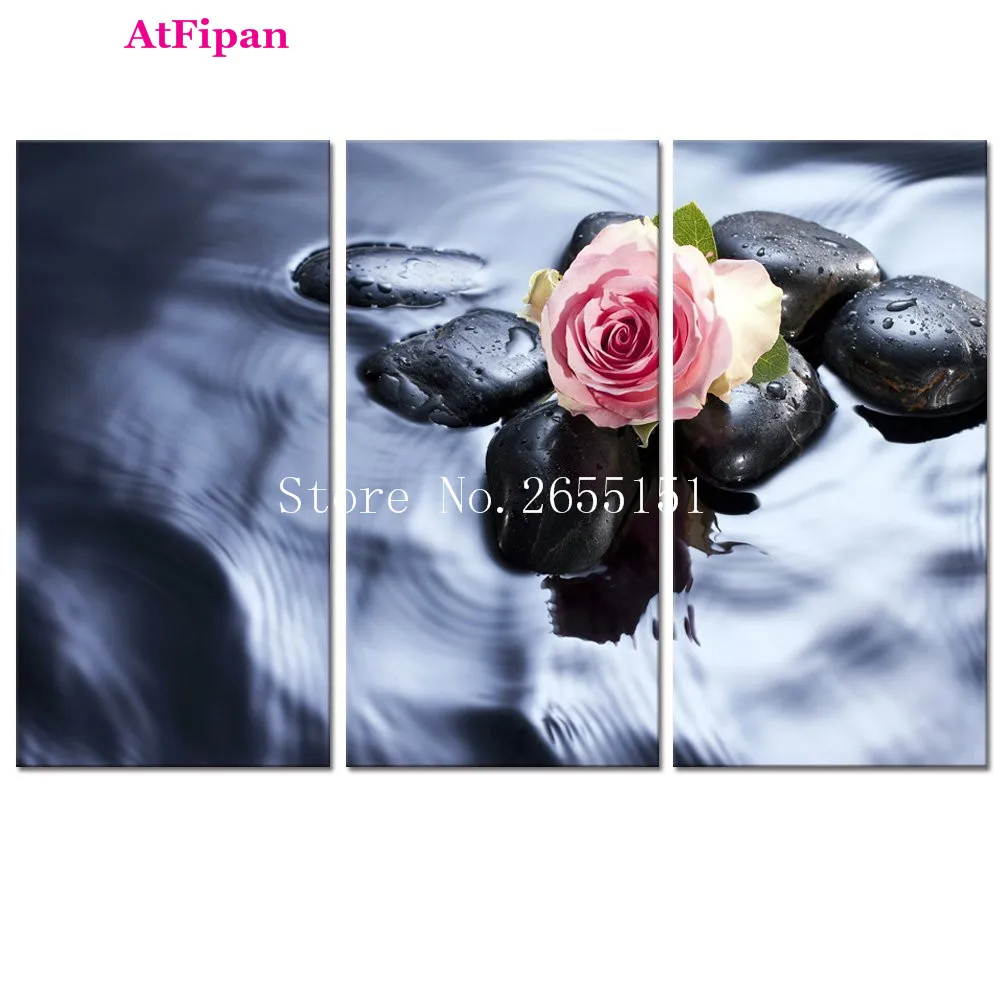 AtFipan Home Decor Unframed Wand deko Rose Blume Schwarz Stein ... AtFipan Home Decor Unframed Wand deko Rose Blume Schwarz Stein ...