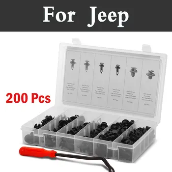 

200pcs Car Universal Mixed Panel Body Interior Assortment Fastener Rivets For Jeep Liberty Renegade Wrangler Commander
