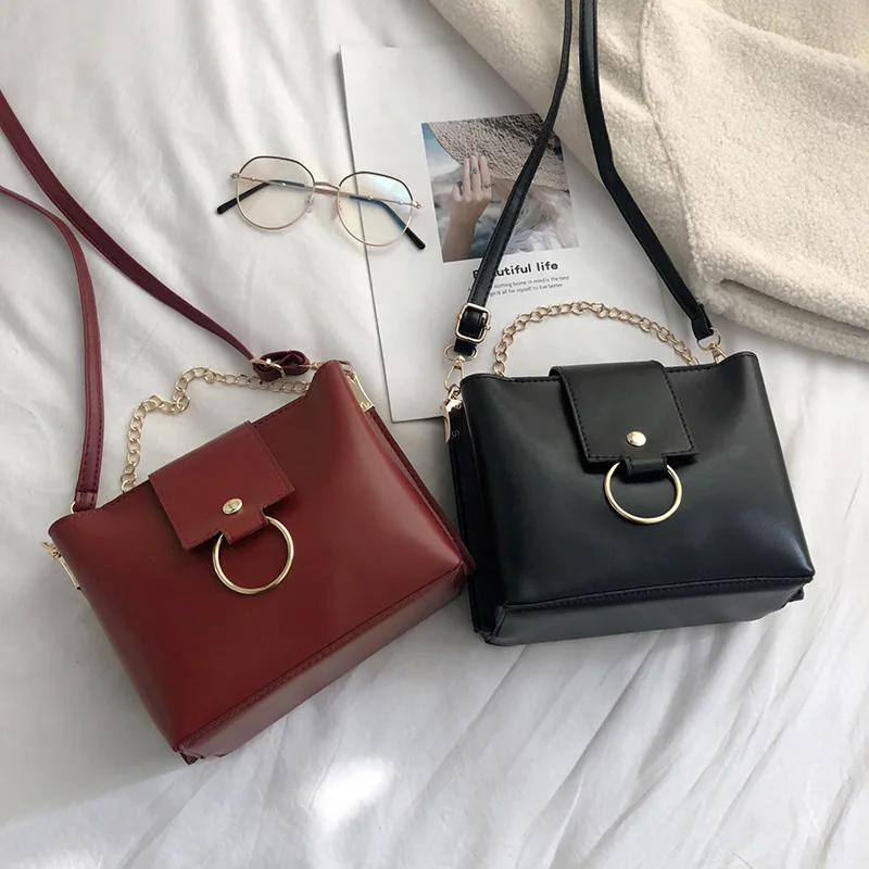 Винтаж одноцветное Для женщин коричневый Crossbody ящик мешок Форма из искусственной