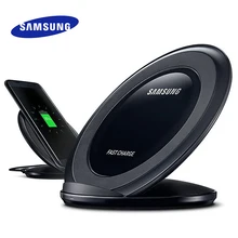 Оригинальное Беспроводное зарядное устройство samsung Quick Charge для iPhone X XR XS 8 Galaxy S9 S10 S8 Plus S7 S6 edge Note 9 8 подставка