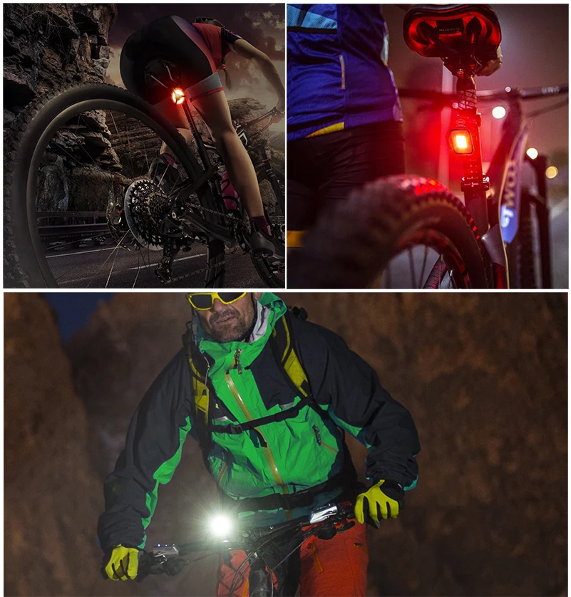 Clearance WEST BIKING Bike Light Sets Ultralight Front + Rear Lights USB Charging Safety Cycling Lamp Taillight Flash Bicycle Headlight 21