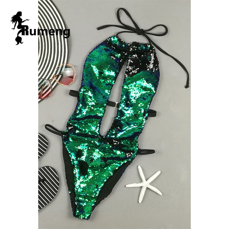 RUMENG New 2018 One-pieces Swimsuit Solid | Спорт и развлечения