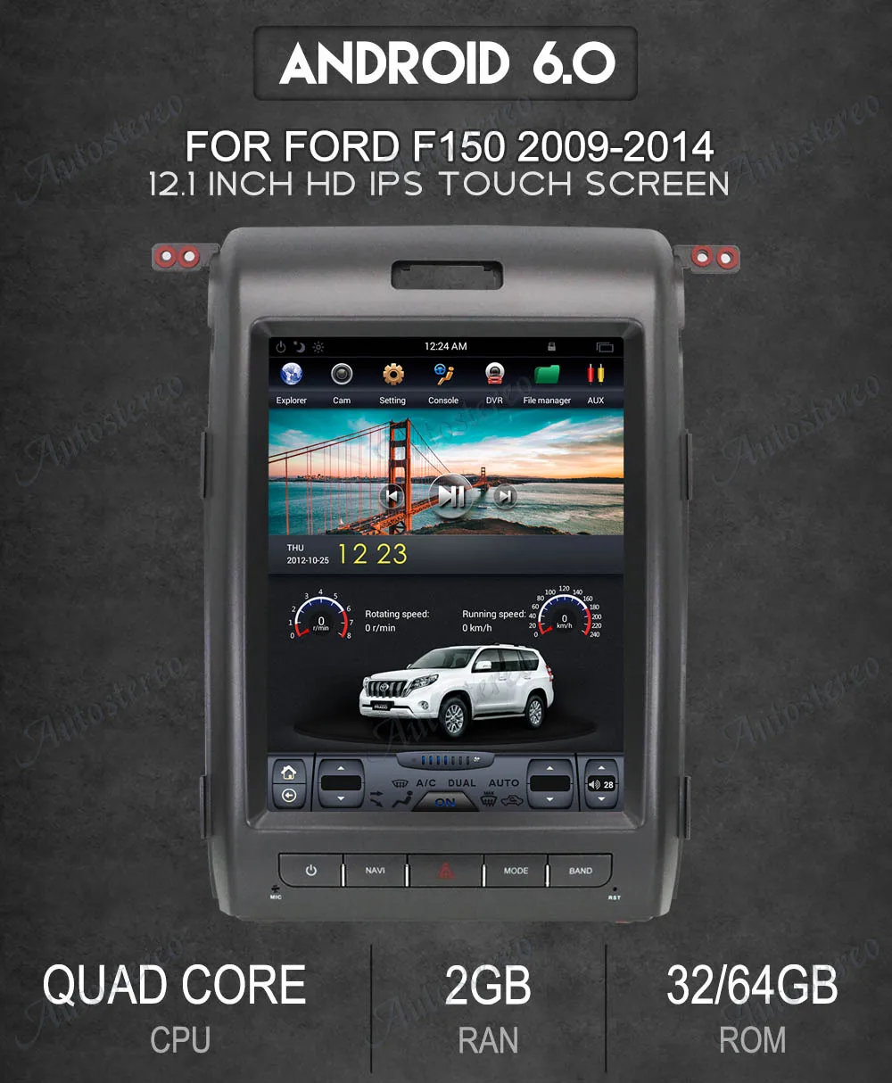 Sale Autostereo Android Tesla style Car No DVD Player GPS Navigation For Ford F150 2009-2014 car multimedia player tape recorder unit 1