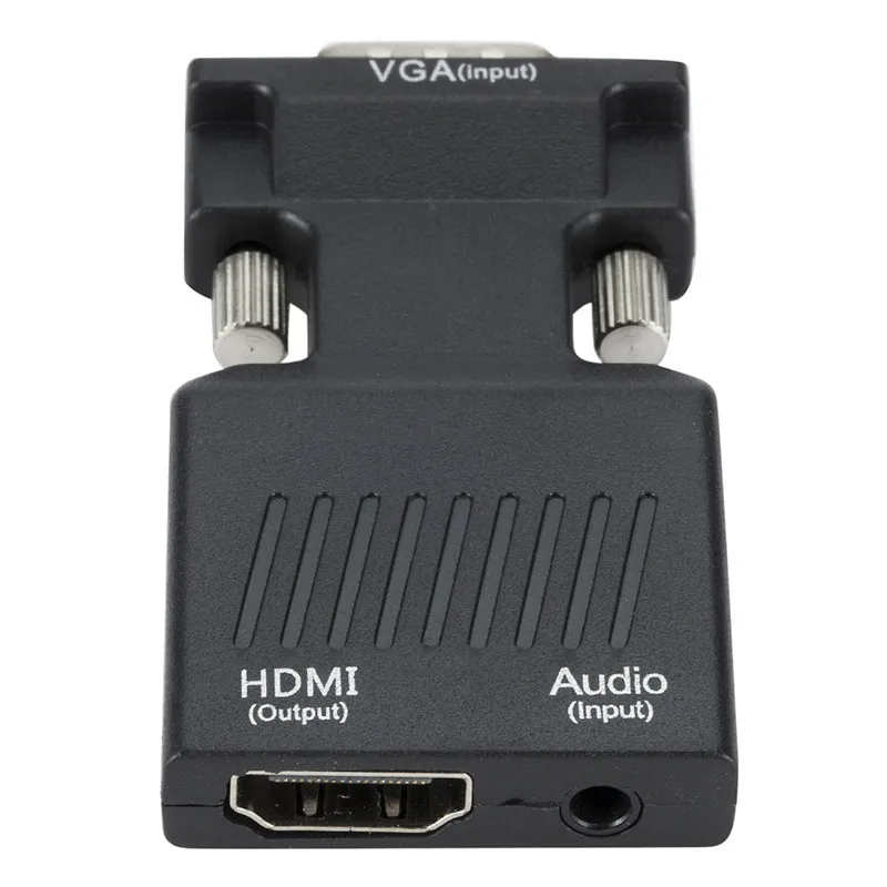 Преобразователь из VGA в HDMI/3 5 мм адаптер с видеовыходом 1080P HD 3 AUX аудиопорт для ПК