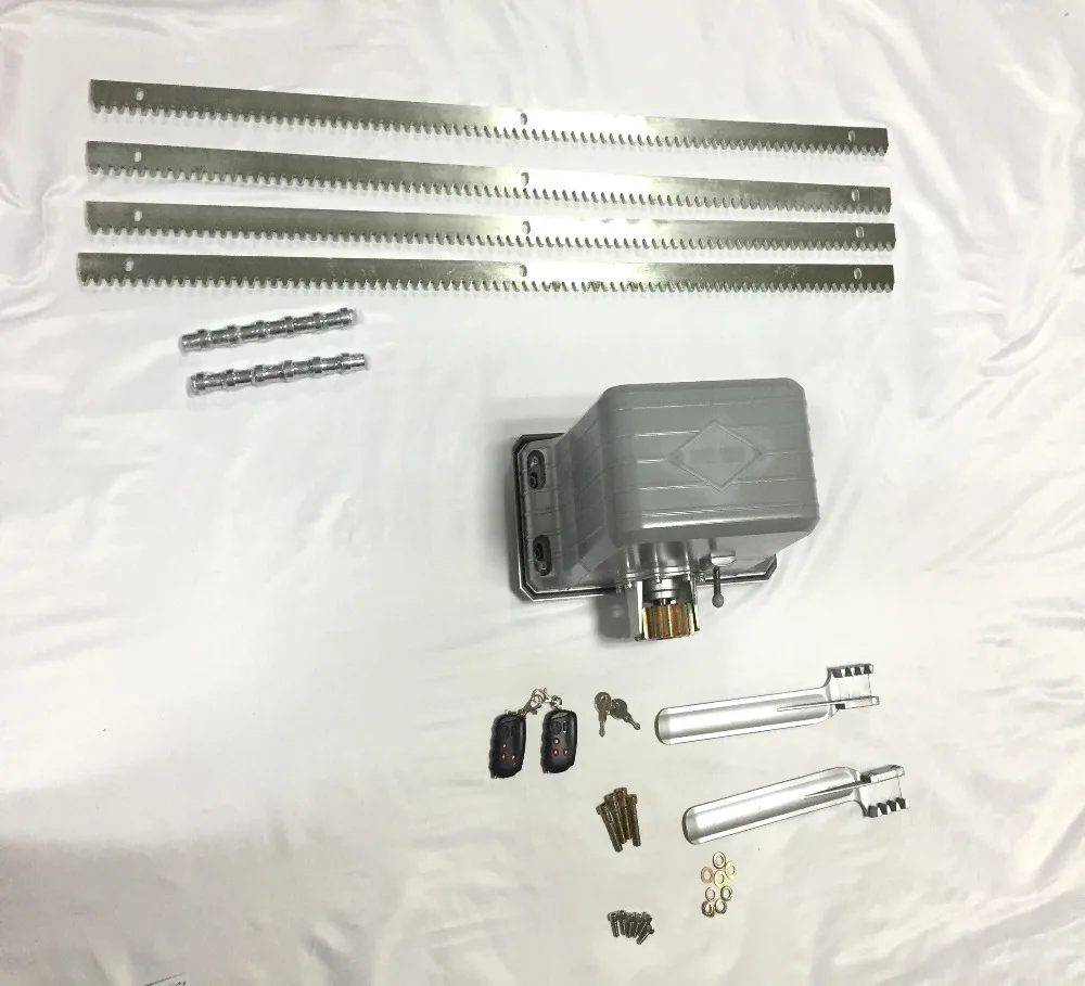 1800kgs gate systems automatic sliding gate openers kit with 2m galvanized racks+2 remote control