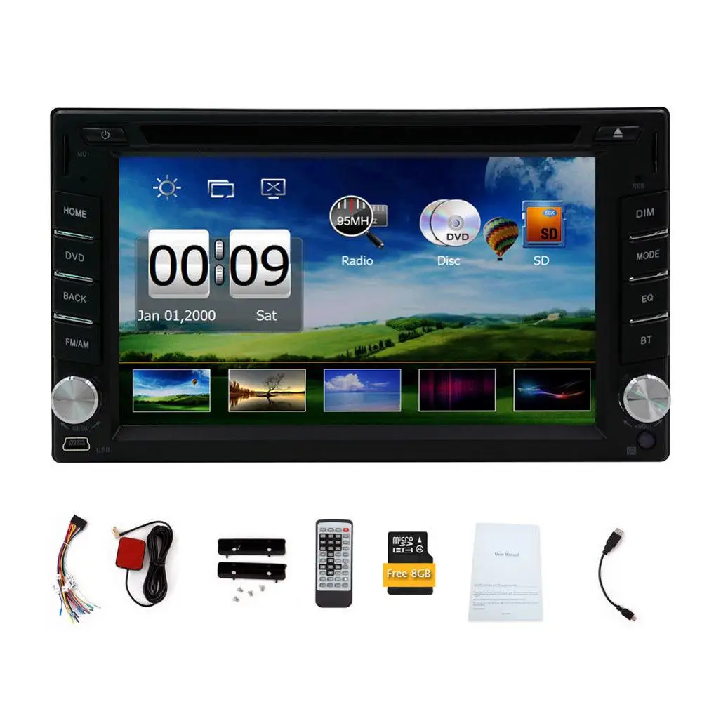 Perfect HD GPS Navi Car DVD Stereo 3D Map Autoradio Head Unit CD Logo Player Radio BT car radio player dvd cd car radio stereo in dash 4