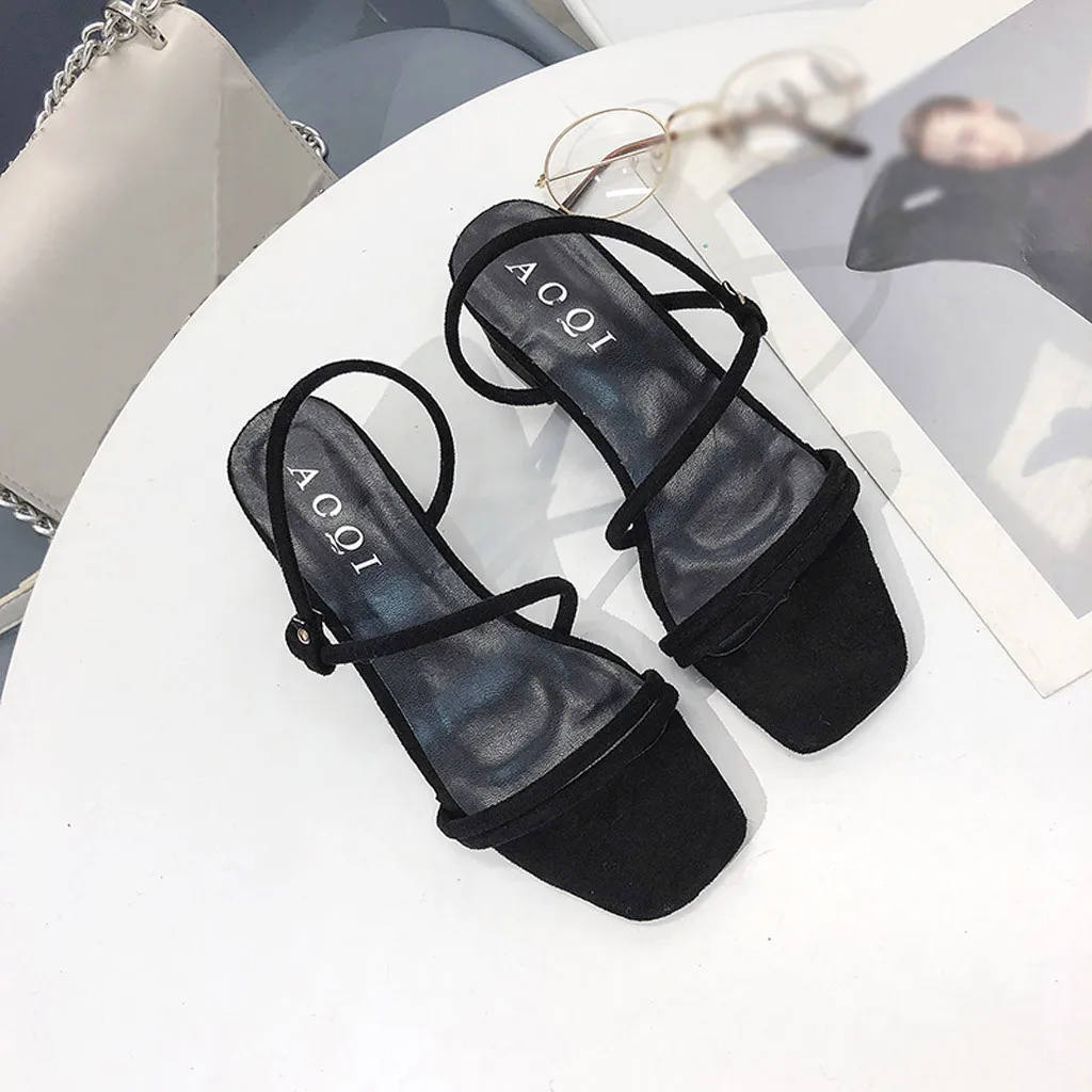 Verano 44 azul Tacón Fiesta Alto Femenina Zapatos Abierta Tamaño caqui De Primavera Gran Mujer Y Punta Negro Sandalias Mujeres Las Vestido Grueso Sandalia Para marrón pvBUWXWwq