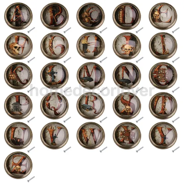 Gothic Round Letter A Z Cupboard Cabinet Alphabet Door Drawer Gothic Round Letter A Z Cupboard Cabinet Alphabet Door Drawer Pull Handle