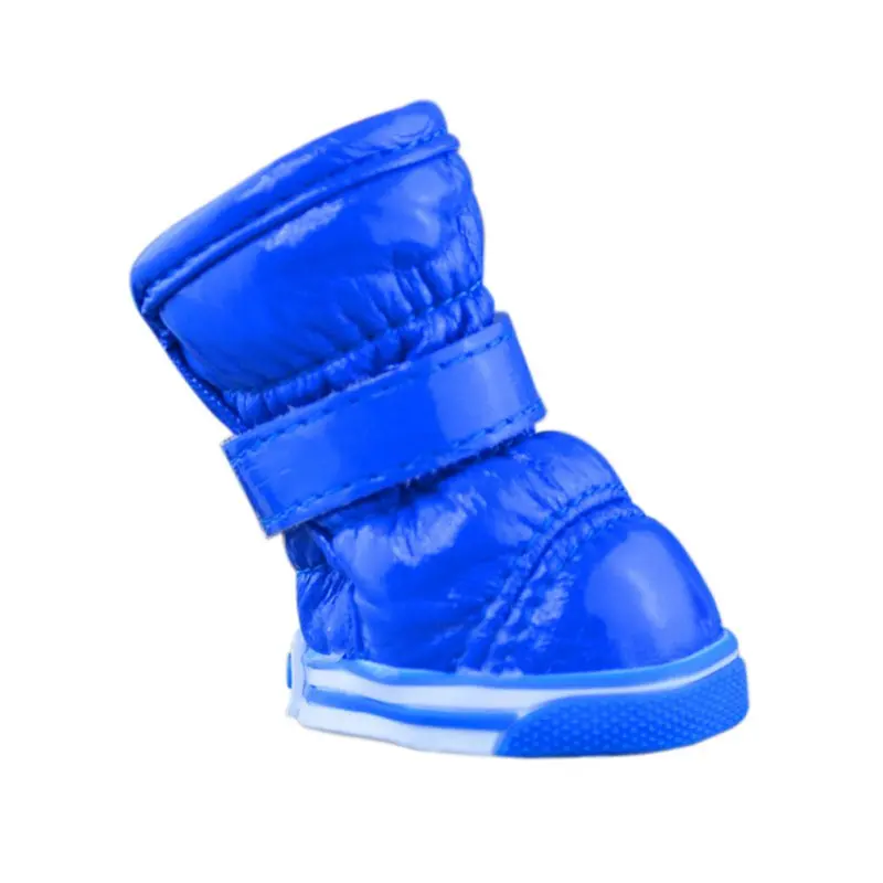 AC1009 складные зеркальные кожаные волшебные наклейки теплая обувь зимняя зеркальная космическая кожа/плюшевая подкладка обувь для домашних животных XS-XL - Цвет: L
