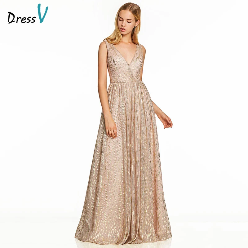 Dressv pink long evening dress gilding backless cheap