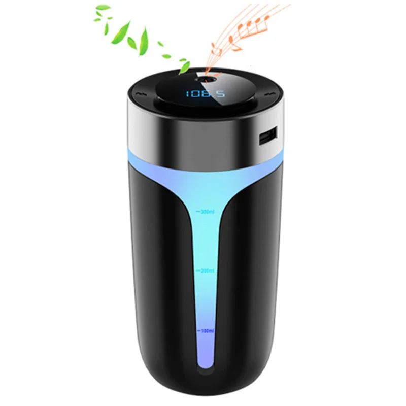 Автомобильный ароматизатор увлажнитель воздуха USB QC3.0 очиститель воздуха Bluetooth 5,0 автомобильный комплект громкой связи fm-передатчик MP3 музыкальный плеер