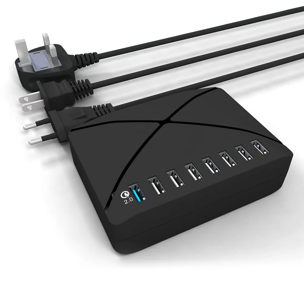 120W 5V 2.4A SUPER Speed 8 Port USB Phone Charger & HUB for iPad iPhone