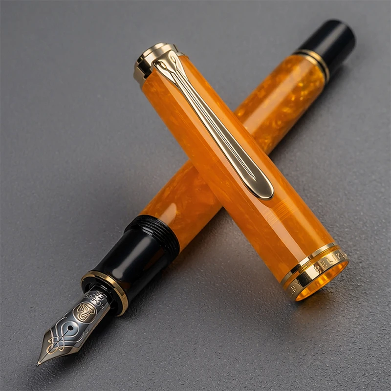 Pelikan Special Edition M600 яркий оранжевый 14K золотой перьевая ручка