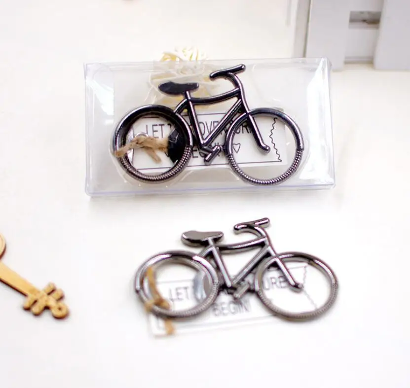 

100pcs/lot Bicycle Metal Beer Bottle Opener Cute key rings for bike lover Wedding Anniversary Party Gift Bike keychain Brand New