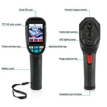 2.4'' TFT Infrared Temperature Heat IR Digital Thermal Imager Detector Camera 4G SD Card