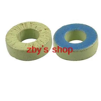 

2 Pcs Green Blue Iron Power Ferrite Toroid Cores 1.3" x 0.6" x 0.5