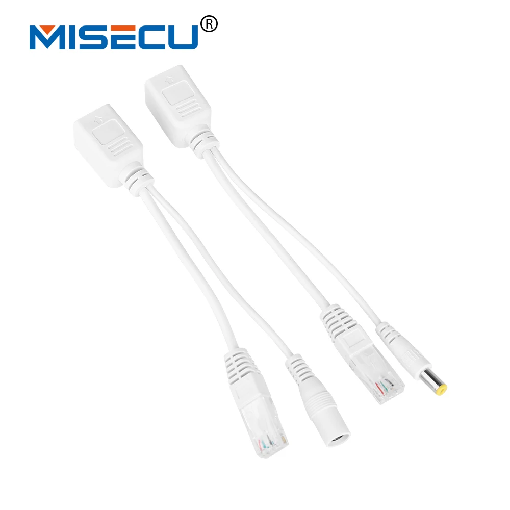 Misecu PoE кабель Мощность Over Ethernet Инжектор Splitter кабель 19 см адаптера PoE Комплект для IP камеры 100 пар/лот, бесплатная доставка