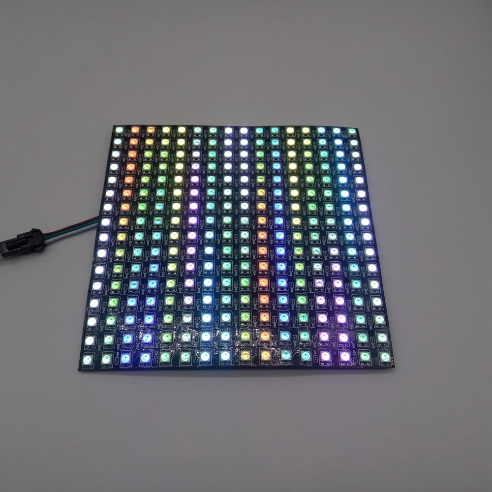 WS2812B светодиодный Панель Экран 8*8,16*16,8*32 Пиксели Гибкий цифровой светодиодный запрограммирован индивидуально адресуемых полный Цвет DC5V