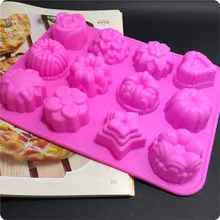 Лидер продаж в форме цветка Форма для пирога Силиконовые Muffin Случаи Конфеты Желе Лед Формы Силиконовые мыло силиконовые формы для выпечки 1 шт