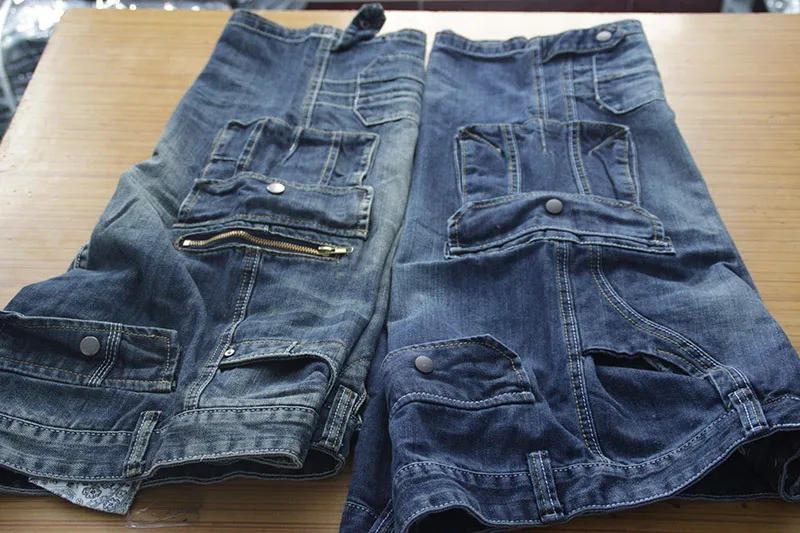 Mcikkny Retro Men's Cargo Denim Shorts Jeans Slim Fit Straight Multi-pockets Military Designer Jeans Shorts For Male Size 29-40 (11)