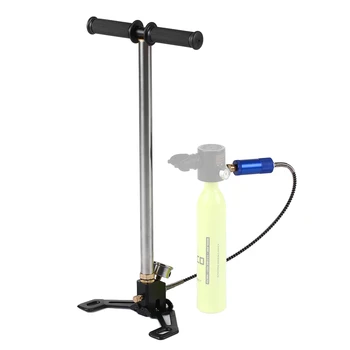 

Diving Oxygen Tank Pump High Pressure Air Pump Hand Pump with Gauge for 0.5L Air Tank