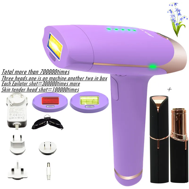 

700000 pulse IPL Laser Hair Removal Machine Laser Epilator Hair Removal Permanent Bikini Trimmer Electric depilador