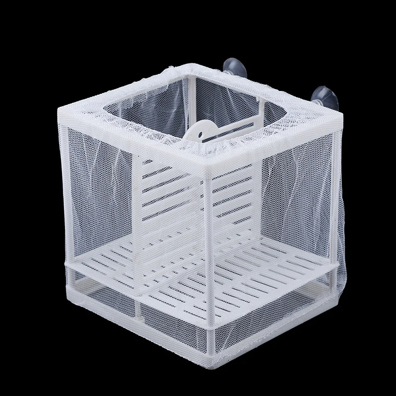 

1 Set Fish Breeding Incubator Net Hanging Fish Hatchery Isolation Box For Aquarium Accessory 16.5x 14.5x 15cm