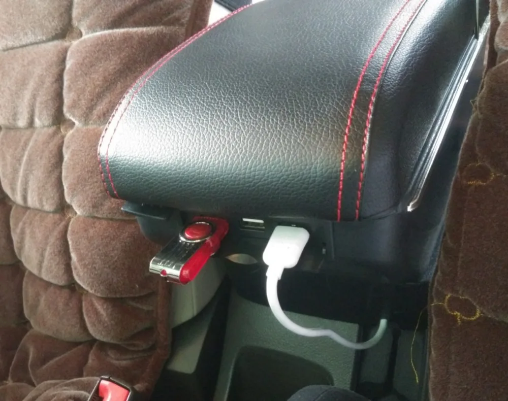 For Renault Dacia Duster Logan Lodgy Sandero armrest box central Store content box with cup holder