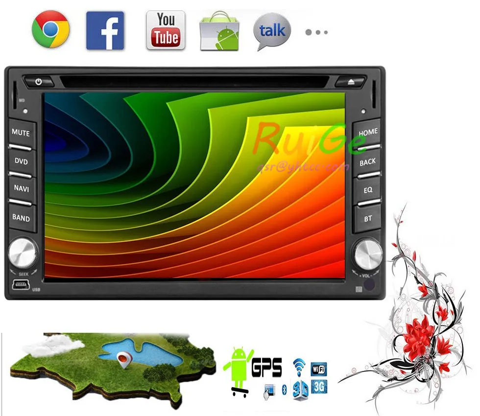 Sale GPS Navigation 2din car dvd gps Universal Car DVD Player 6.2"Car GPS Radio Double DIN Stereo BT For Nissan Qashqai X-trail Tiida 5