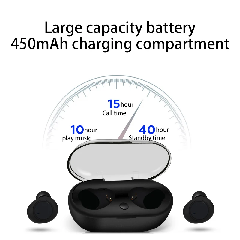 W5 Smart touch Frosted material Bluetooth 5.0 Earplugs Only 5.5g Wireless Waterproof Noise reduction headset call sport earphone