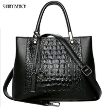 Солнечный пляж, женская сумка, стиль, сумка на плечо, модная, крокодиловый узор, сумка, повседневная сумка