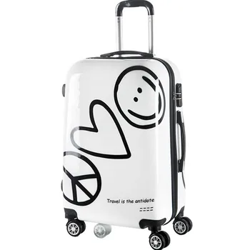 

LeTrend Korean Cute Rolling Luggage Spinner Cartoon Password Suitcase Wheels 20 inch Women Carry on Trolley Travel Bag Trunk