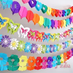 Zilue 1 шт. вечерние день рождения композиция бабочки и цветы бумага Гирлянда ребенок показывает день вечерние рождения Свадебные украшения
