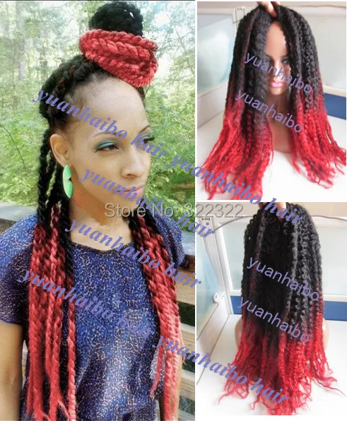 New Ombre Cinnamon Red Marley Braid Hair 100 Kanekalon Synthetic
