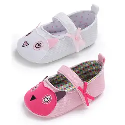 Для новорожденных обувь для девочек мультфильм животных резиновая подошва первые ходоки Мэри Джейн младенческой малыша Детская кровать в