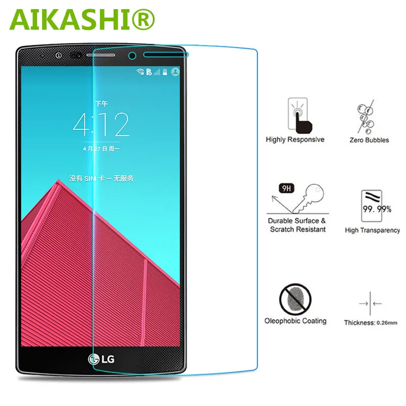 

AIKASHI 9H 2.5D0.3mm Screen Protector for LG G3G4Mini Stylus Tempered Glass for LGV10 G4C G4mini G3mini Spirit Leon Nexus5 Film