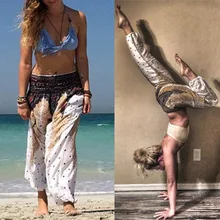 

One Size Comfy Women Yoga Leggings Beach Baggy New Gypsy Harem Pants Trousers Indian Summer Loose Yoga Dancing Sports Pants 2018