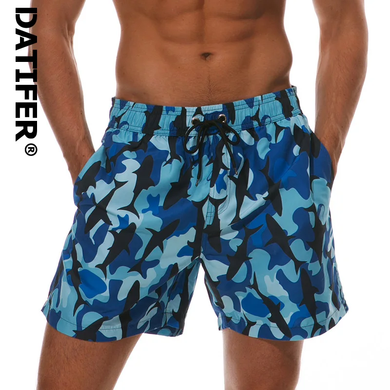 Brand Datifer Board Shorts Swimming Trunks Athletic Gym Running Shorts