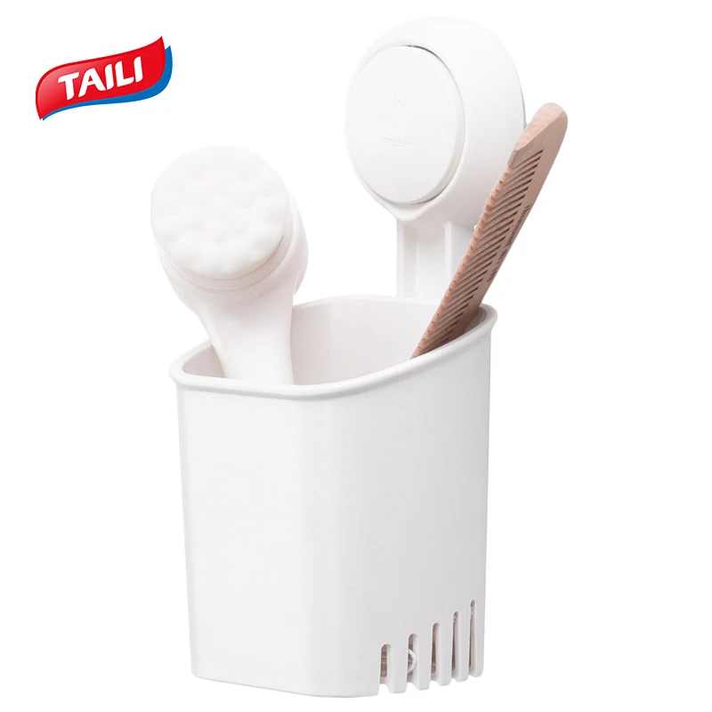 

TAILI Bathroom Plastic Suction Cup Toothbrush Holder Sets Bathroom Accessories Set