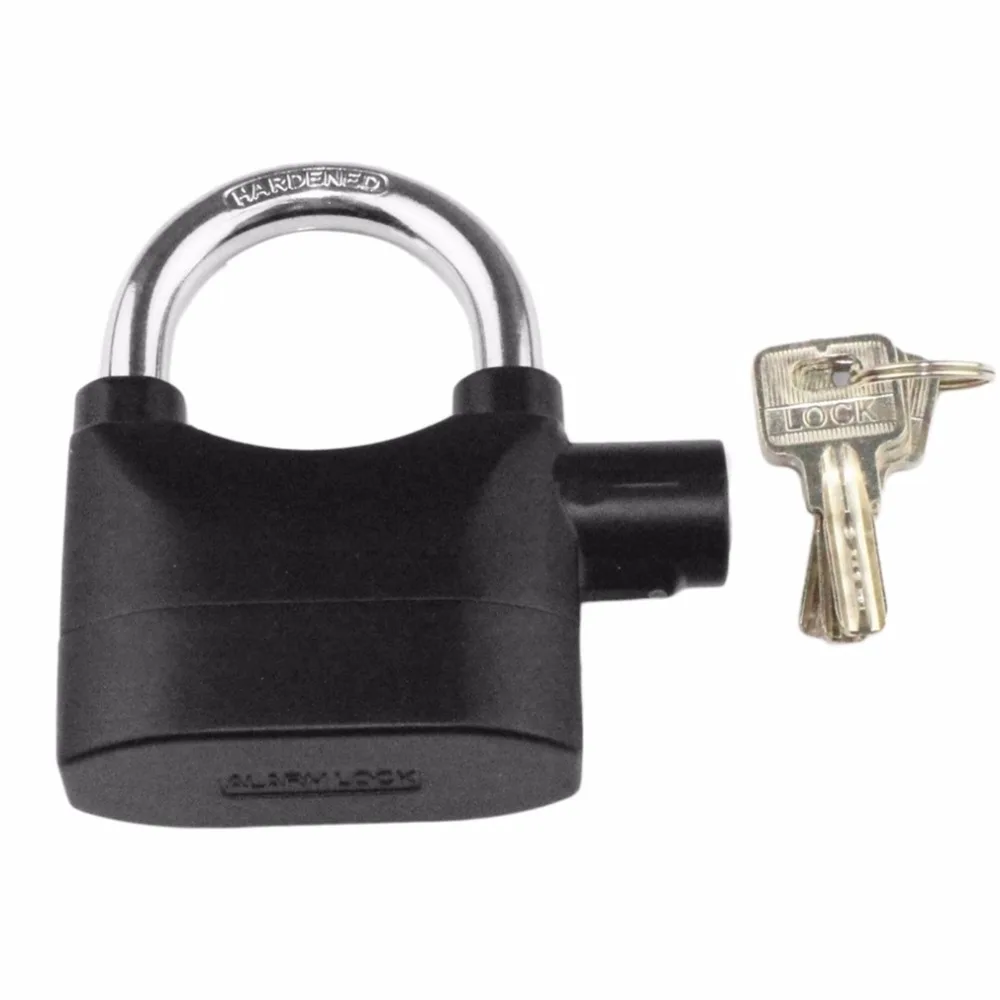2017 New Black Waterproof Siren Alarm Padlock Alarm Lock ...