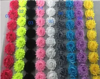 

Shabby Chiffon Rose Lace Trim Chiffon Frayed Flowers DIY Accessories