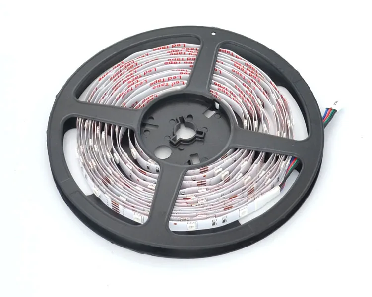5 м/рулон 5050 SMD RGB Светодиодная лента светильник гибкая Диодная 12 В светодиодный
