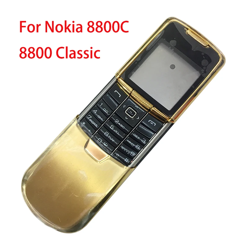 ZUGZUC металл для Nokia 8800 Классический 8800C полный корпус мобильного телефона русский/английский Клавиатура