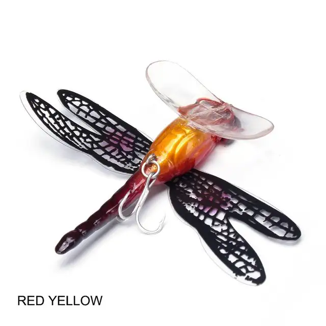 2018 New Fishing Bait Lure Hook Life like Dragonfly Floating Fly