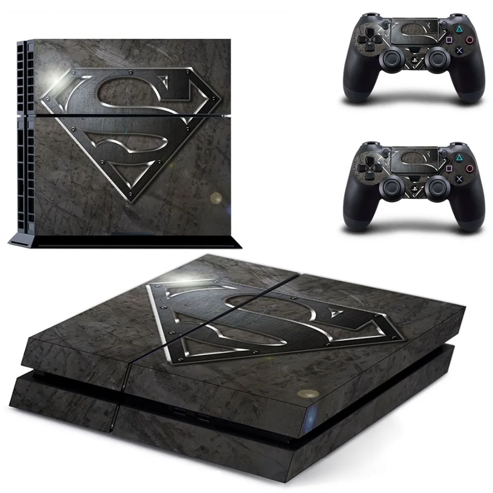 

New Super Man Logo PS4 Cover Skin Sticker for Sony for PlayStation 4 Console & 2 Controller Skins