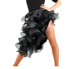 Новая латинская юбка для танцев черного Сальса Платья для танцев S-XL плиссированные чирлидерская Юбка коктейльные вечерние платье